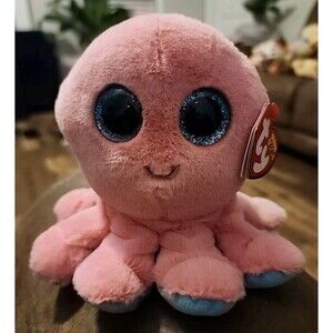 Sheldon The Pink Octopus 6" Ty Beanie Boos 2024